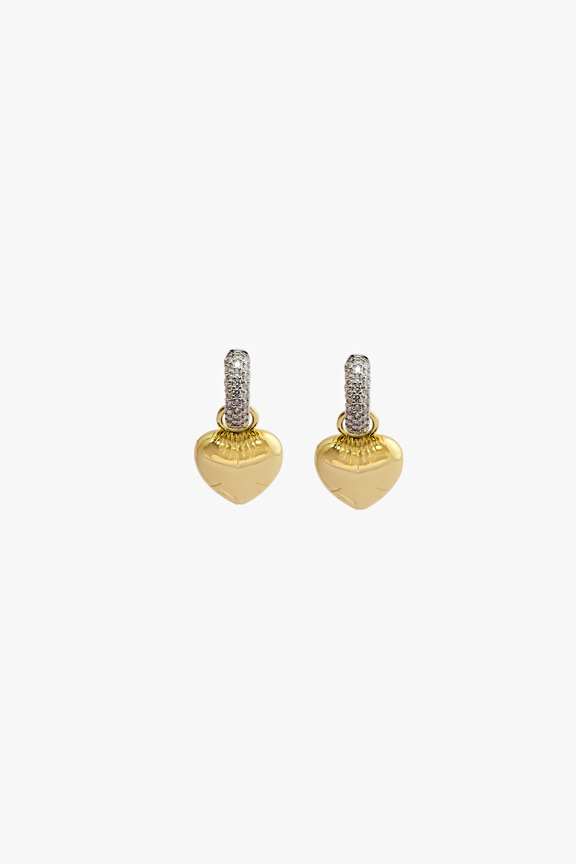 Heart Huggie Earrings, , image 1